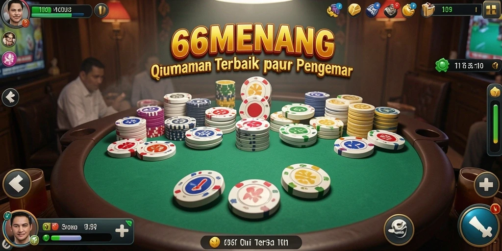 Tampilan menarik gameplay QiuQiu dari 66MENANG.