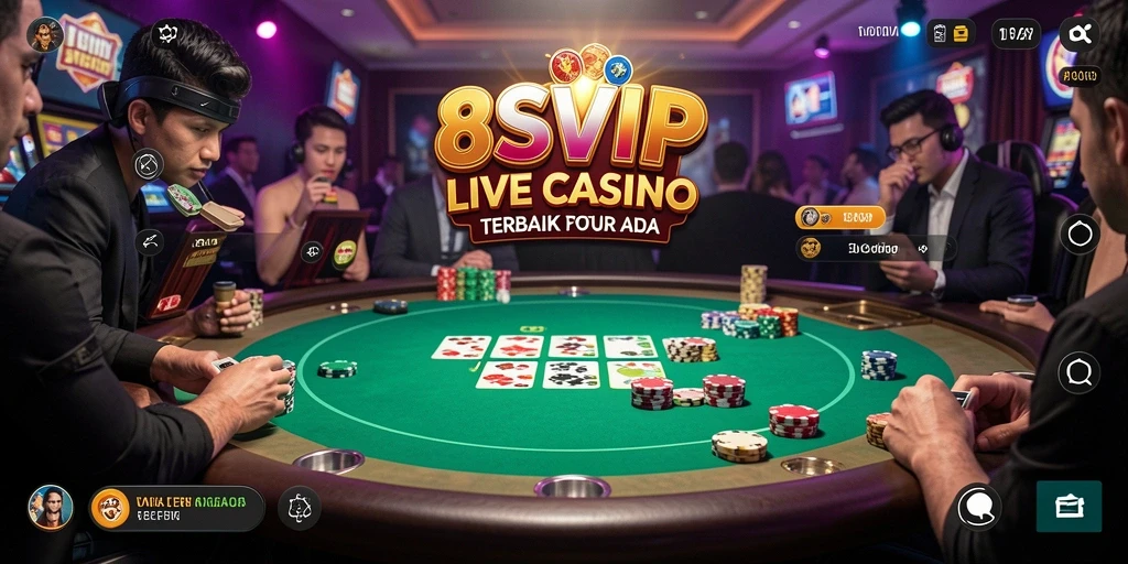 Screenshot gameplay Live Casino 8SVIP yang mendebarkan dan interaktif.