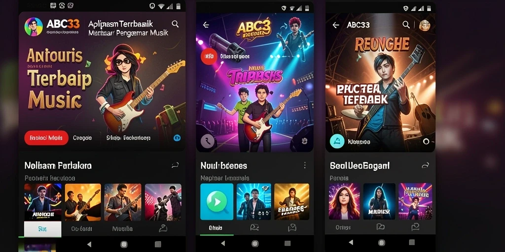 Screenshot gameplay menunjukkan pengguna menikmati permainan musik yang menyenangkan.