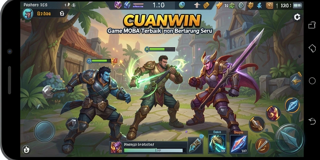 Gameplay seru dan kompetitif dalam CUANWIN MOBA.
