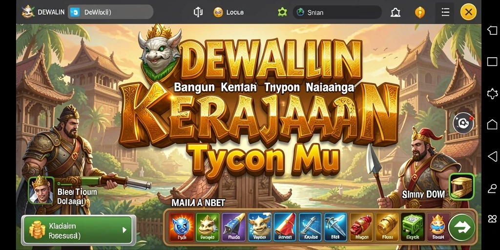 Tampilan dinamis gameplay DEWALIN yang penuh strategi.