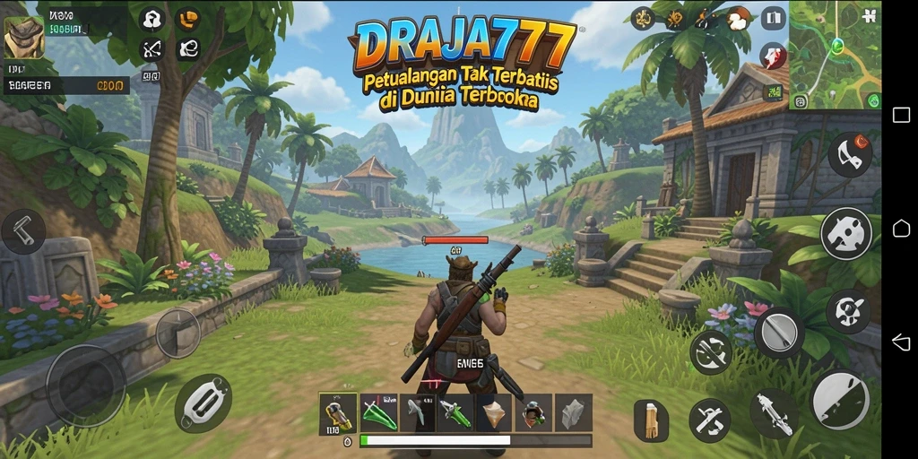 Tampilan gameplay seru DRAJA777 dalam dunia terbuka.