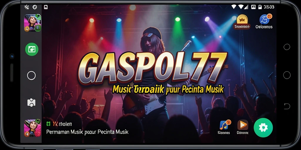 Tampilan gameplay GASPOL77 yang seru dengan banyak pilihan musik.