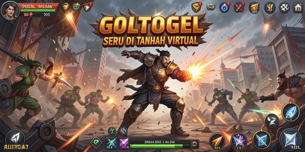Tampilan gameplay GOLTOGEL yang mendebarkan dan penuh aksi.