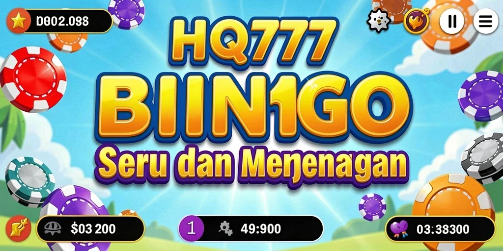 Gameplay seru HQ777 dengan tampilan Bingo yang menarik.