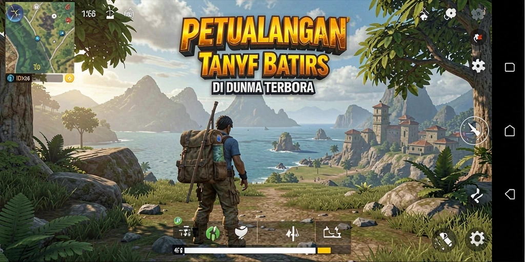 Tangkapan layar gameplay <strong>IDX66</strong> yang menampilkan petualangan seru di dunia terbuka.