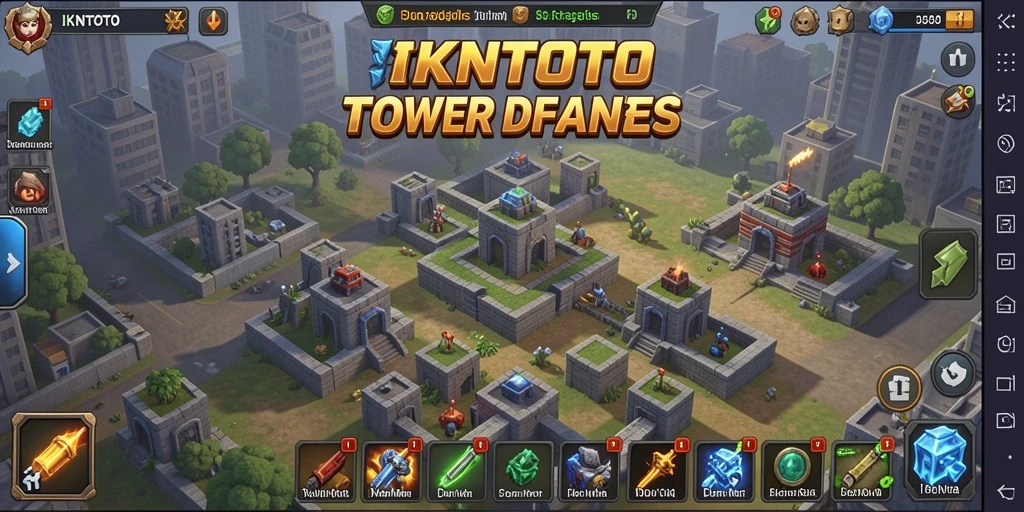 Tangkapan layar utama IKNTOTO menampilkan aksi strategi Tower Defense yang mendebarkan.