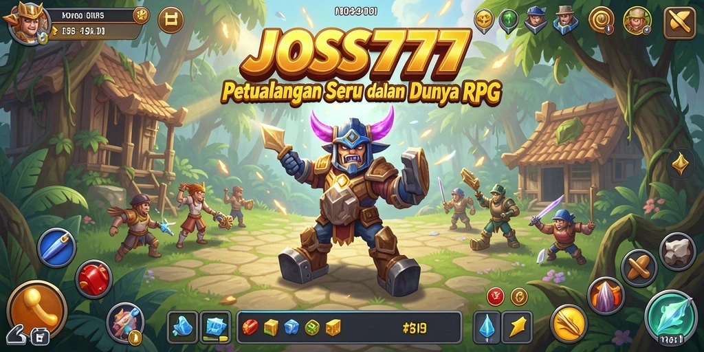 Screenshot utama JOSS777 menunjukkan aksi pertarungan yang seru dalam gameplay RPG.