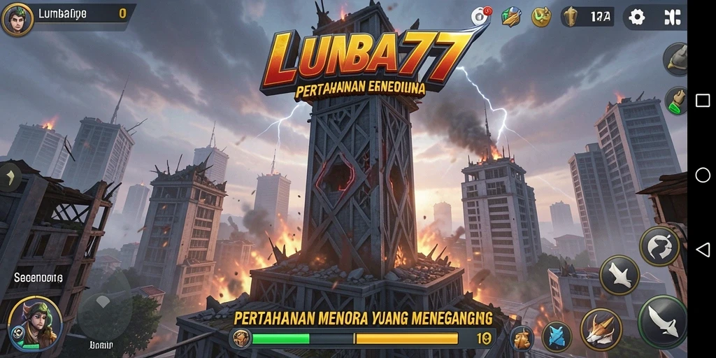 Screenshot LUMBA77 menampilkan aksi pertahanan menara yang menarik.