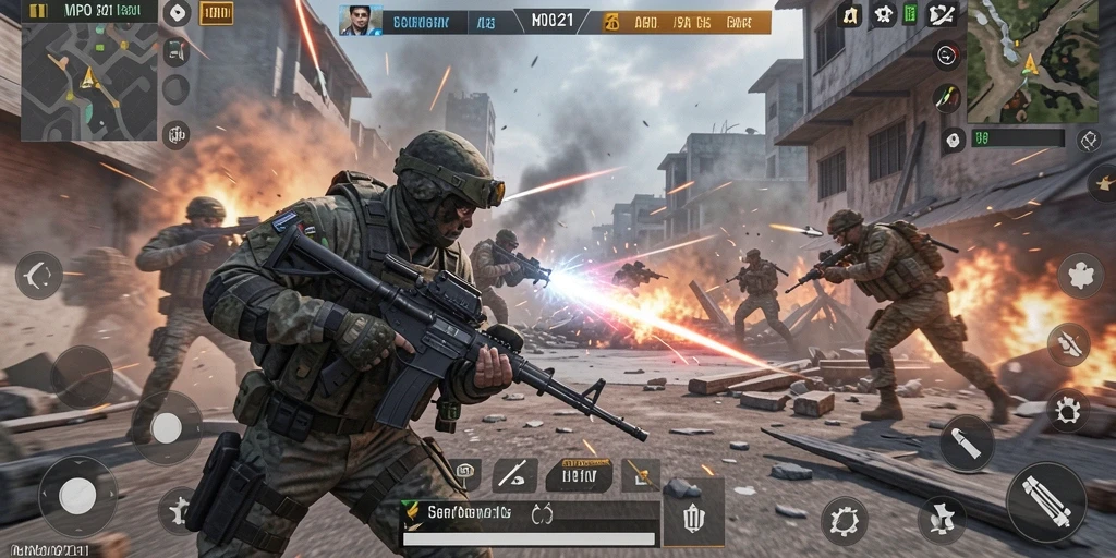 Tampilan seru gameplay MPO1221 dengan aksi pertempuran menegangkan.