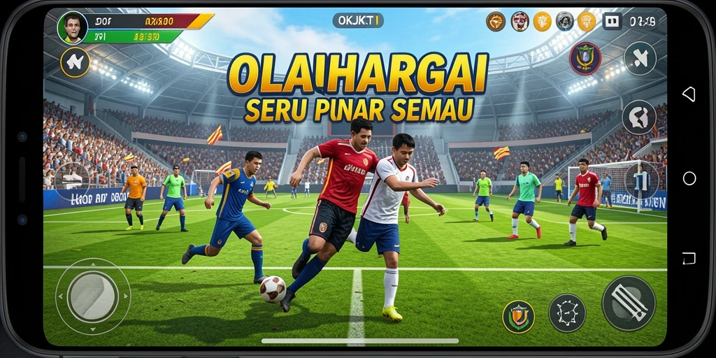 Tampilan gameplay <strong>OKJKT</strong> yang menakjubkan dengan aksi olahraga nyata.