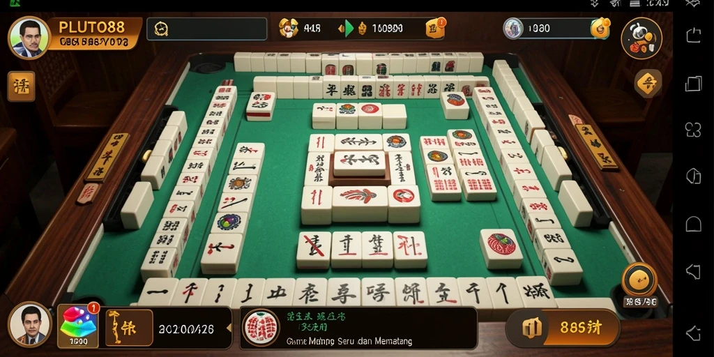 Tampilan menarik dari gameplay PLUTO88 yang menampilkan Mahjong klasik.
