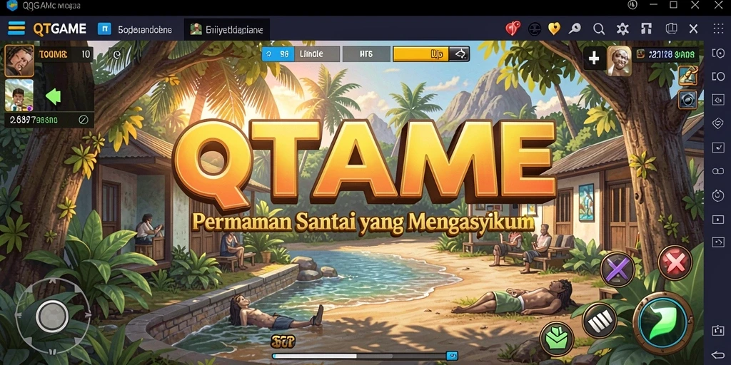 Screenshot gameplay QTGAME yang menampilkan keseruan dan relaksasi.