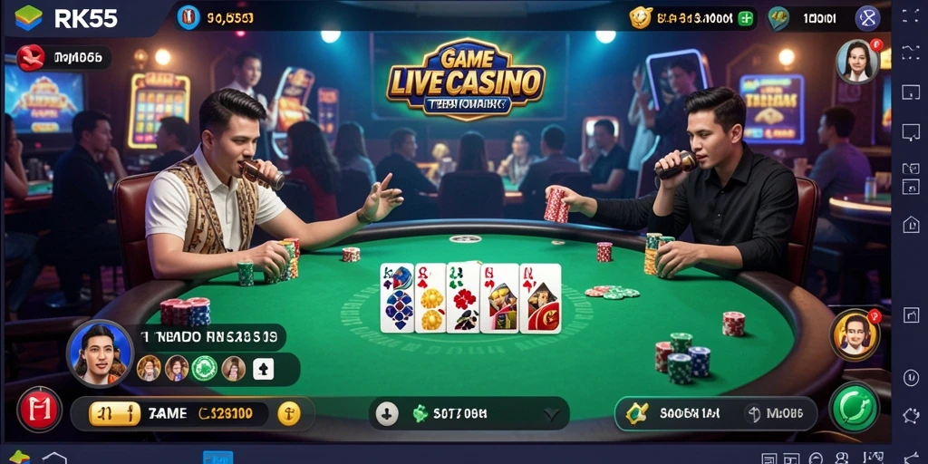 Tampilan memukau gameplay Live Casino di RK55.