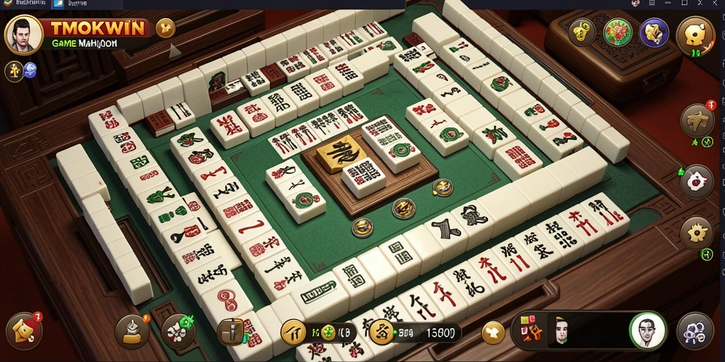 Screenshot TMOKWIN menampilkan fokus pada gameplay Mahjong yang seru.
