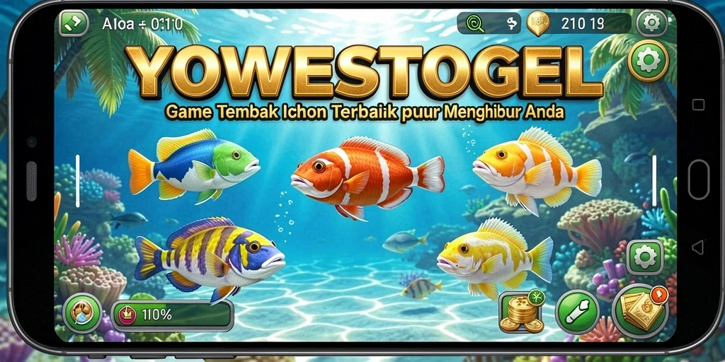 Tangkapan layar gameplay seru YOWESTOGEL saat menembak ikan.