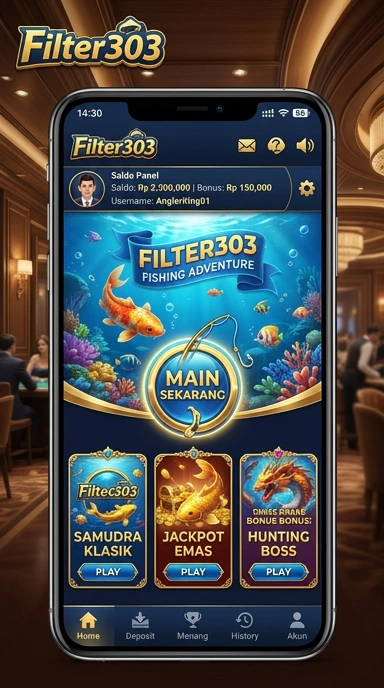 Tampilan antarmuka yang intuitif di filter303 untuk kemudahan penggunaan.